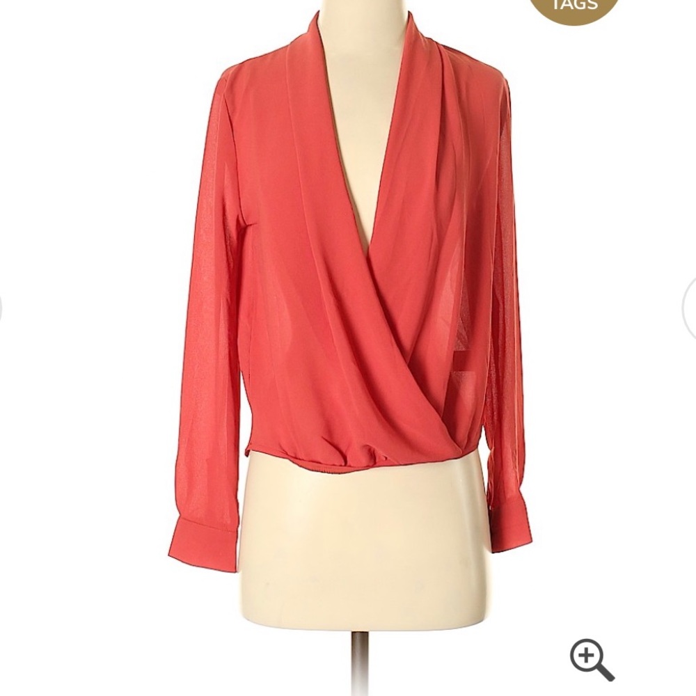 Plunging flowy blouse